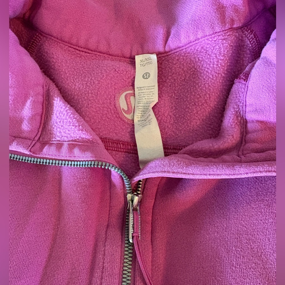 Lululemon Women’s Size XL/XXL Scuba Oversized Funnel-Neck Half Zip Pink Peony - Picture 8 of 8
